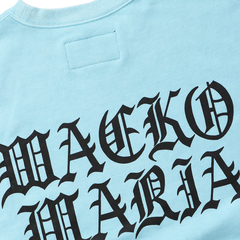 WACKO MARIA（ワコマリア）/ TOPS（トップス）/ DEATH ROW RECORDS / WASHED MIDDLE WEIGHT CREW NECK SWEAT SHIRT商品 / BLUE