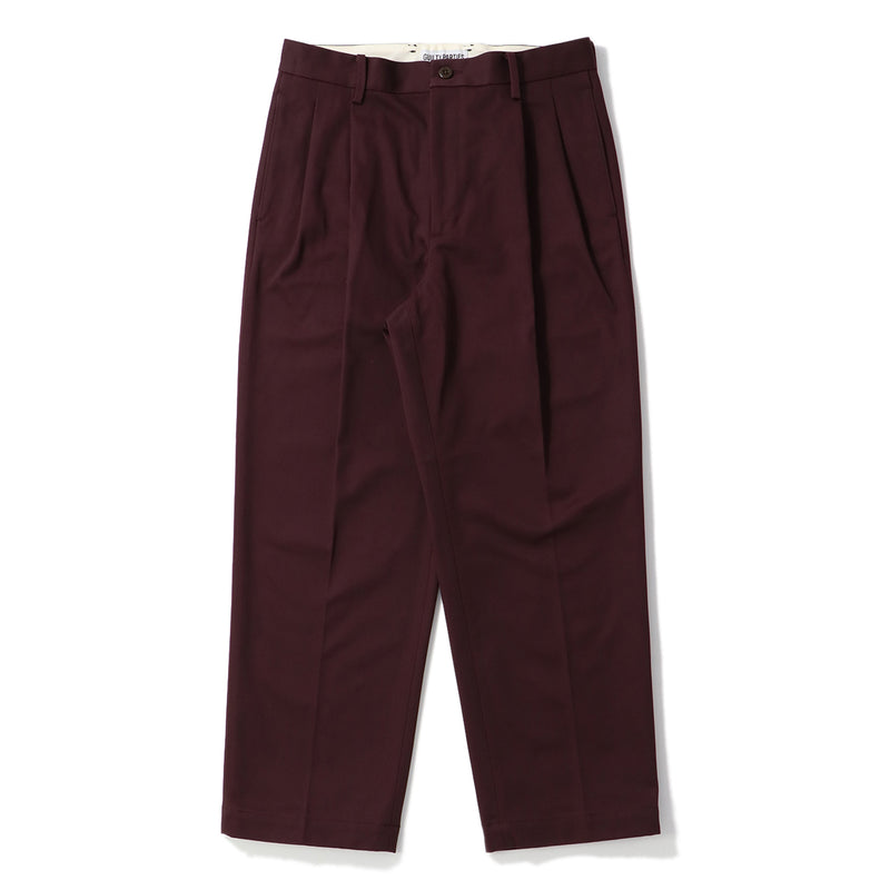 WACKO MARIA（ワコマリア）/ BOTTOMS（ボトムス）/ DOUBLE PLEATED CHINO TROUSERS ( TYPE-1 )商品 / BLACK