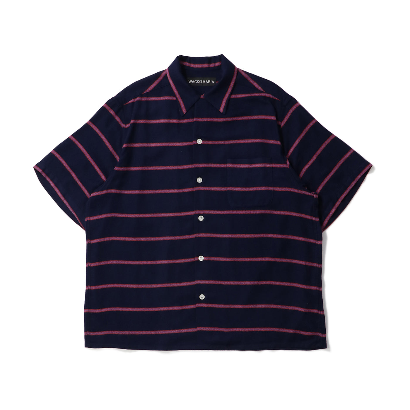 STRIPED OPEN COLLAR SHIRT S/S ( TYPE-1 )｜WACKO MARIA｜TOPS