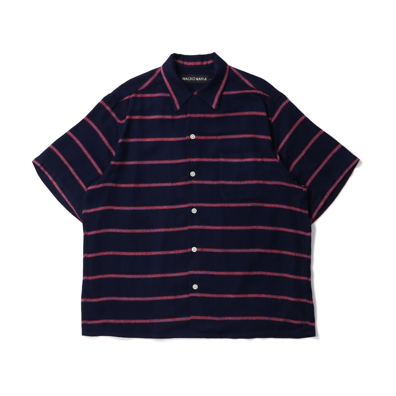 STRIPED OPEN COLLAR SHIRT S/S ( TYPE-1 )｜WACKO MARIA｜TOPS