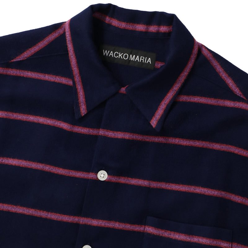 STRIPED OPEN COLLAR SHIRT S/S ( TYPE-1 )｜WACKO MARIA｜TOPS