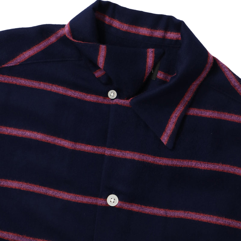STRIPED OPEN COLLAR SHIRT S/S ( TYPE-1 )｜WACKO MARIA｜TOPS