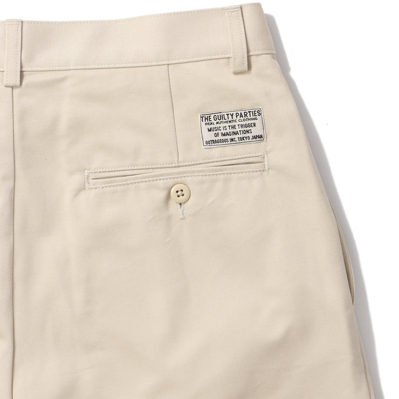 WACKO MARIA(ワコマリア)｜DOUBLE PLEATED CHINO SHORT TROUSERS(ダブルプリーテッドチノショートトラウザーズ)｜【公式通販 UNION TOKYO】｜ユニオントーキョー