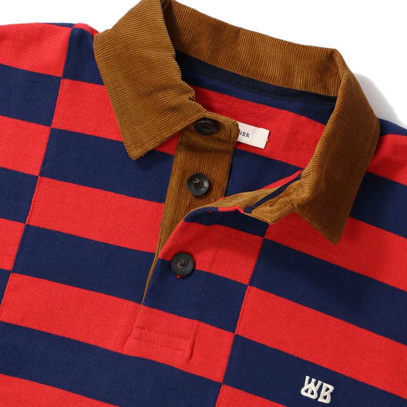 WALES BONNER（ウェールズボナー）/ TOPS（トップス）/ CITY POLO商品 / RED / NAVY