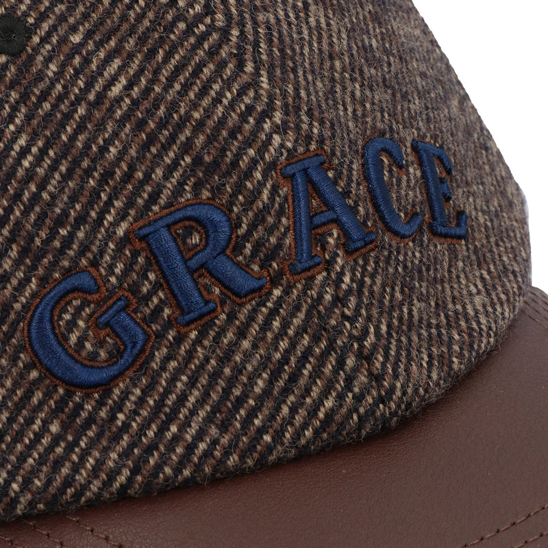 WALES BONNER（ウェールズボナー）/ ACCESSORIES（アクセサリー）/ GRACE WOOL CAP商品 / GREY MELANGE / BROWN