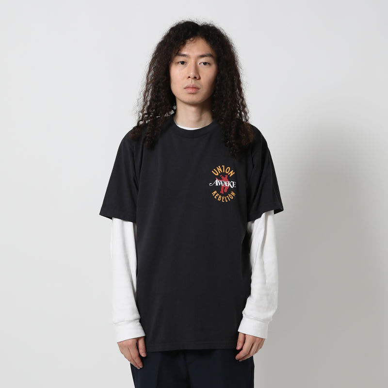 新品L】UNION x AWAKE NY Rebelion Tee Black-