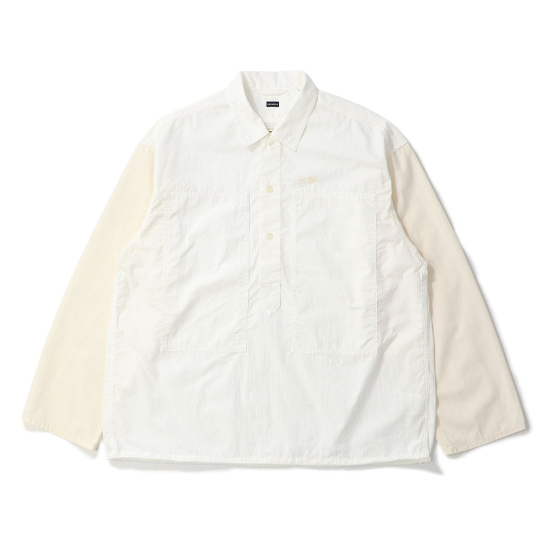 ブラミンク コットンツイル オーバーサイズシャツジャケット オフホワイト2 PULLOVER SHIRT JACKET｜NANAMICA｜OUTER（アウター）｜【公式通販