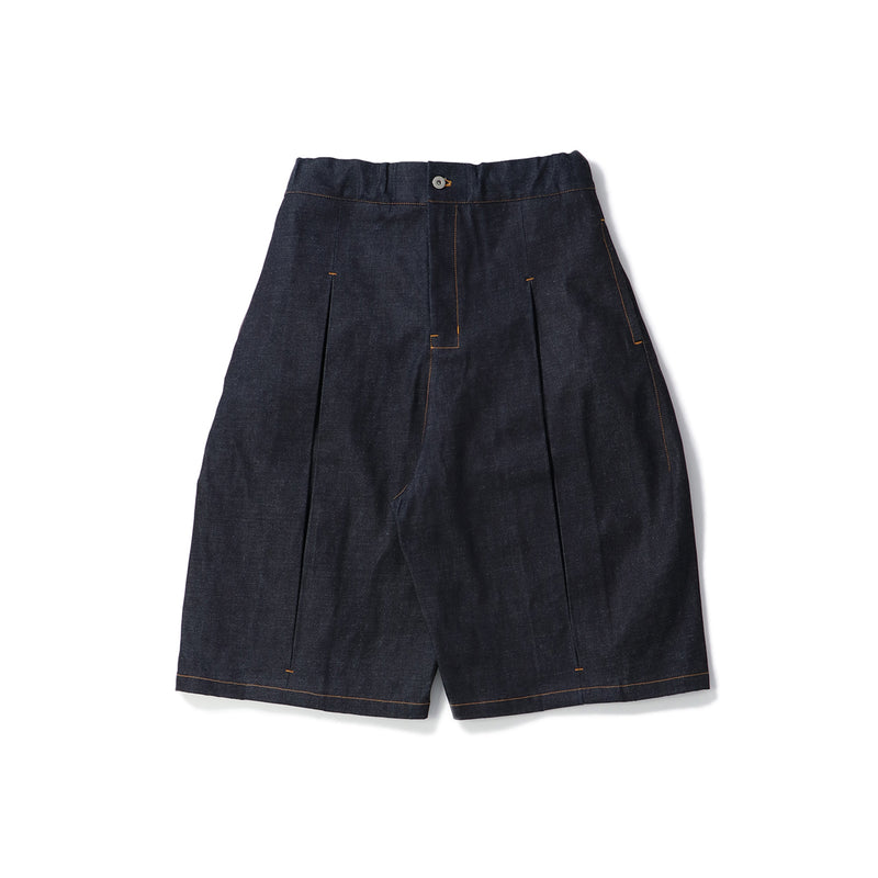 BOX PLEAT SHORT RAW DENIM｜SAGE NATION｜BOTTOMS（ボトムス