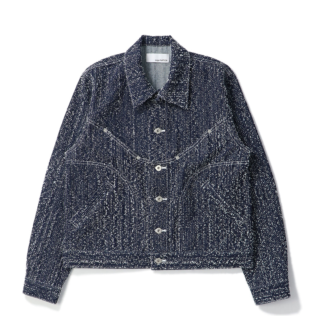DENIM JIJI JACKET INDIGO SNOW｜SAGE NATION｜OUTER（アウター