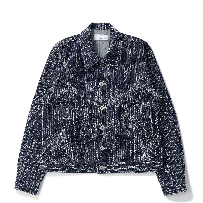 DENIM JIJI JACKET INDIGO SNOW｜SAGE NATION｜OUTER（アウター