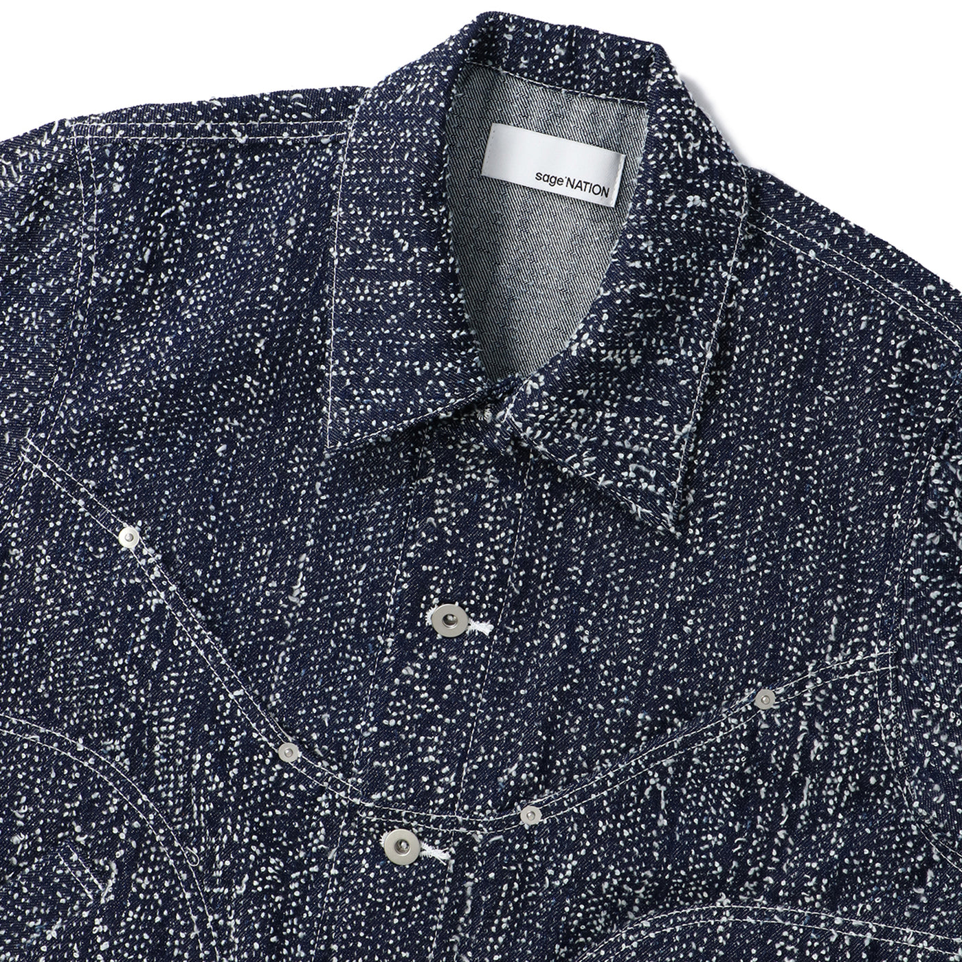 DENIM JIJI JACKET INDIGO SNOW｜SAGE NATION｜OUTER（アウター 