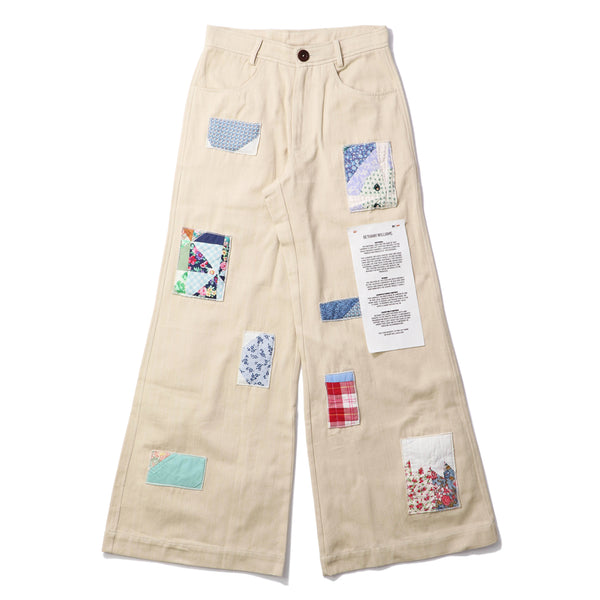 Bethany Williams(べサニー ・ウィリアムズ)｜Quilted Patch Flared Trousers(キルティッド パッチ フレアード トラウザー)｜【公式通販 UNION TOKYO】｜ユニオントーキョー