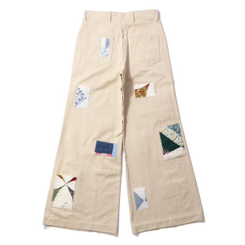 Bethany Williams(べサニー ・ウィリアムズ)｜Quilted Patch Flared Trousers(キルティッド パッチ フレアード トラウザー)｜【公式通販 UNION TOKYO】｜ユニオントーキョー