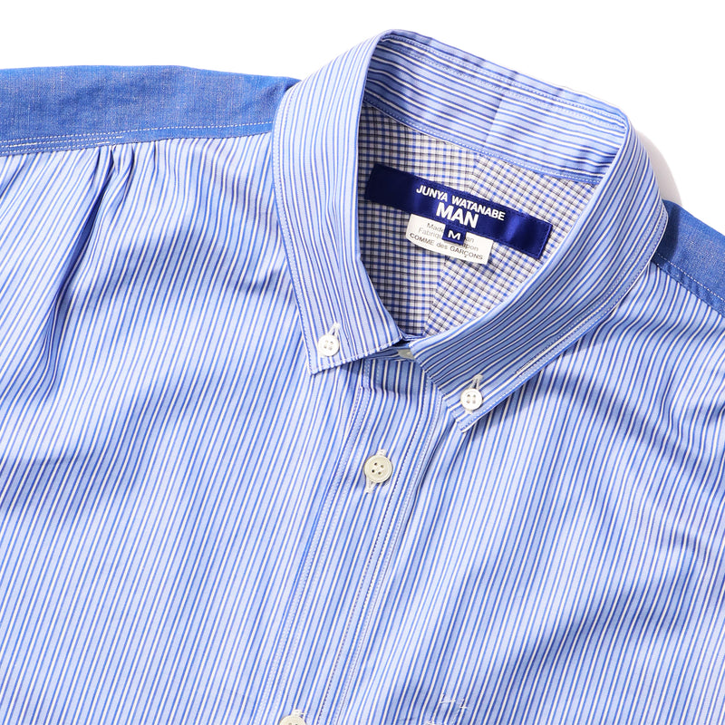JUNYA WATANABE MAN(ジュンヤワタナベマン)｜COTTON BROAD STRIPE x LINEN CLOTH SHIRTS(コットンブロードストライプxリネンクロスシャツ)｜【公式通販 UNIONT TOKYO】｜ユニオントーキョー
