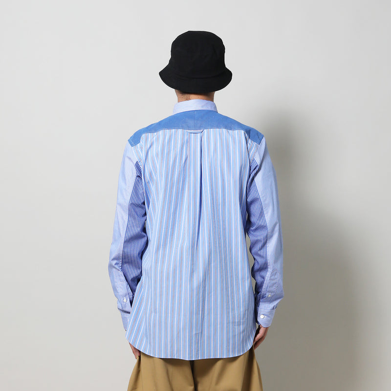 COTTON BROAD STRIPE x LINEN CLOTH SHIRTS