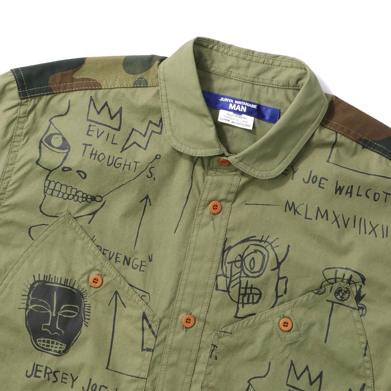 JUNYA WATANABE MAN(ジュンヤワタナベマン)｜COTTON BROAD PRINT x COTTONRIPSTOP PRINT Jean-Michel Basquiat SHIRTS(コットンブロードプリントxコットンリプストッププリント ジャンミシェルバスキアシャツ)｜【公式通販 UNION TOKYO】｜ユニオントーキョー