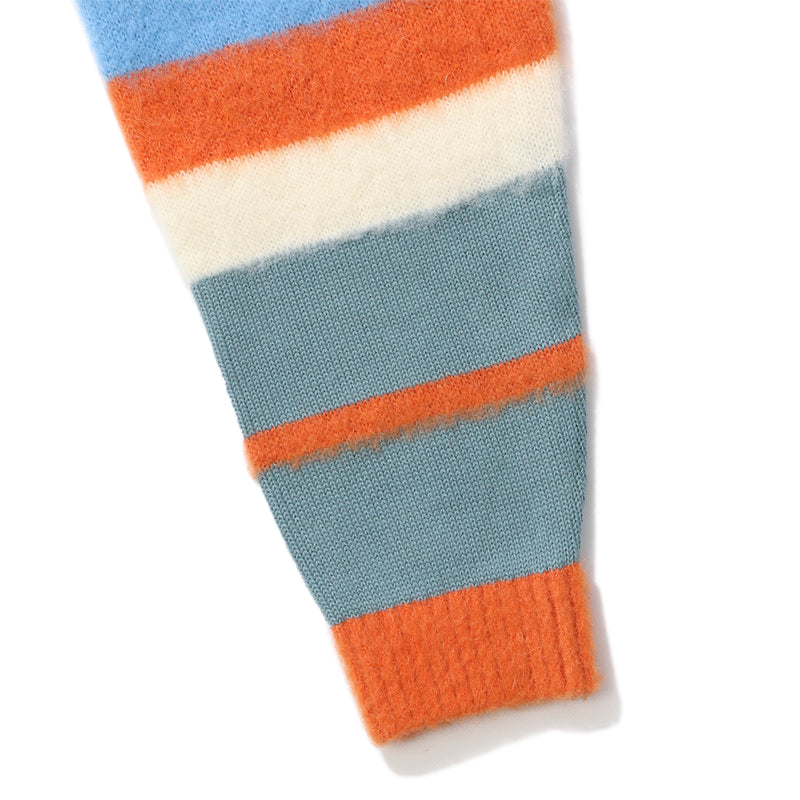 AWAKE NY(アウェイクニューヨーク)｜STRIPED MOHAIR SLEEVE CARDIGAN ...