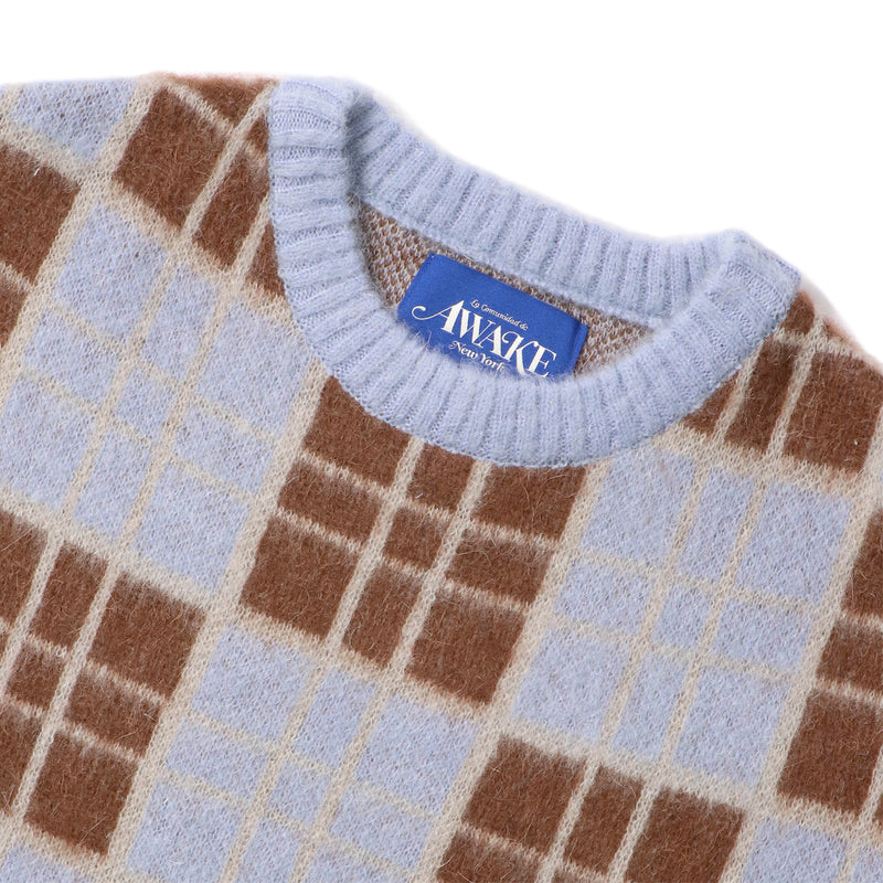 AWAKE NY(アウェイクニューヨーク)｜CHECKERED MOHAIR SWEATER(チェッ 