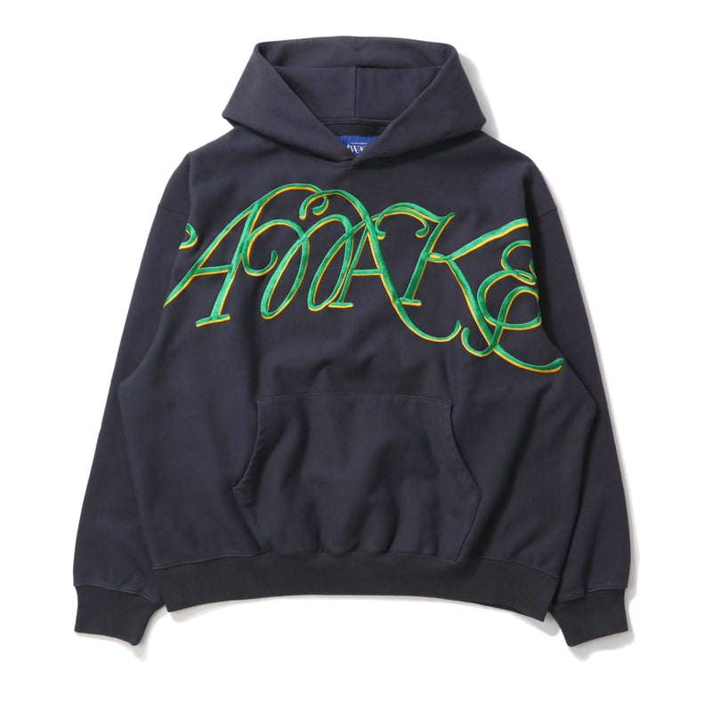 AWAKE NY(アウェイクニューヨーク)｜SCRIPT OVERSIZED EMBROIDERED HOODIE(スクリプトオーバーサイズドエンブロイダードフーディ)｜【公式通販 UNIONT TOKYO】｜ユニオントーキョー